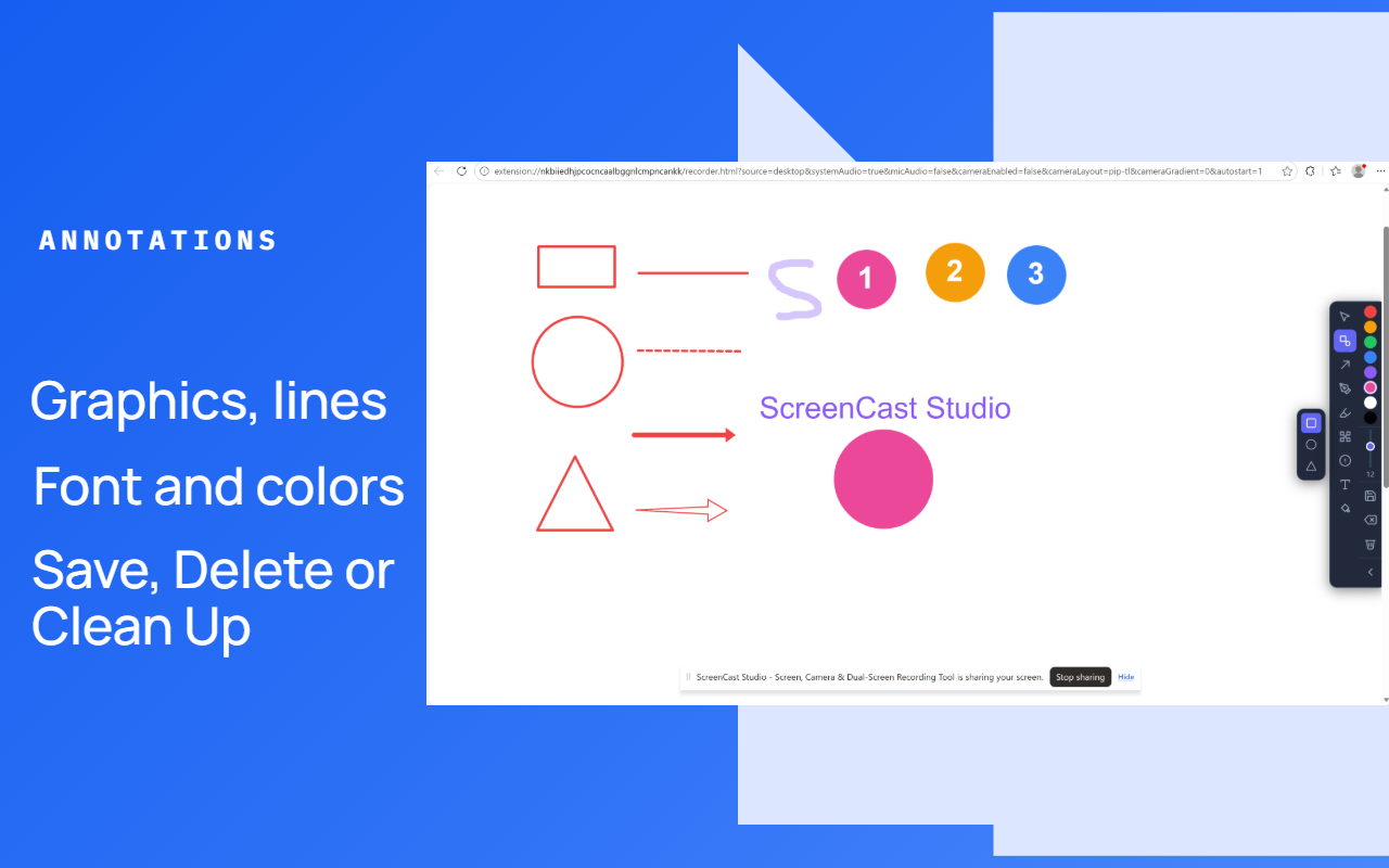 ScreenCast Studio recording settings